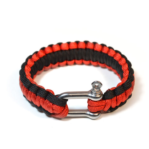 Paracord - Red & Black Stripe