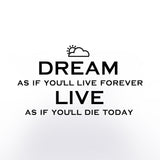 Dream as if you'll live forever